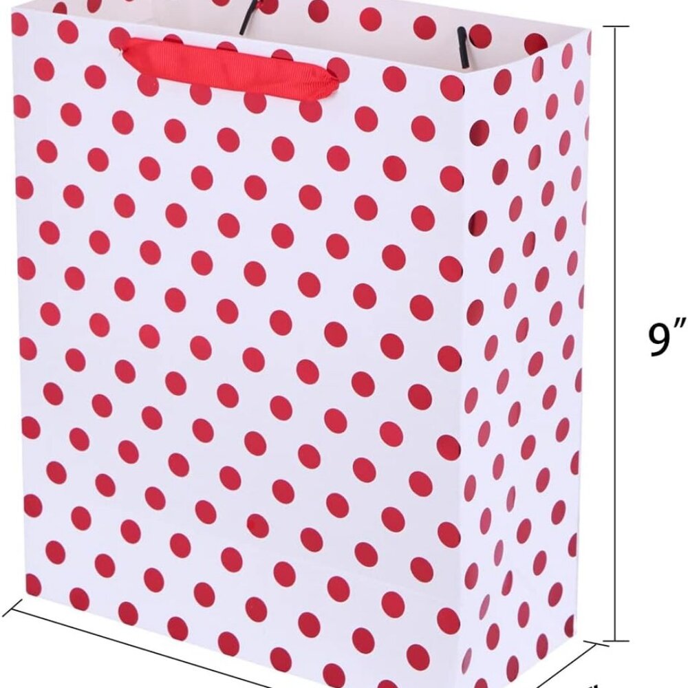 4 Pack 9" Small Gift Bags With Tissue Paper